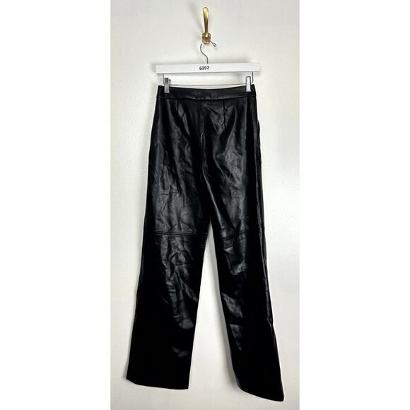 HOUSE OF CB Omaira Vegan Leather Trousers in Black Size X-Small (Longer) - Picture 12 of 16